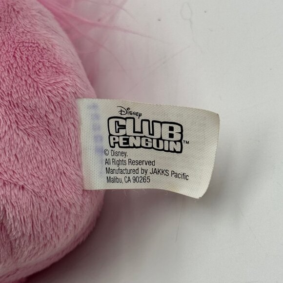 Disney Club Penguin Pink Smile Puffle4" Stuffed Animal Toy No Coin Or Code - Picture 6 of 8